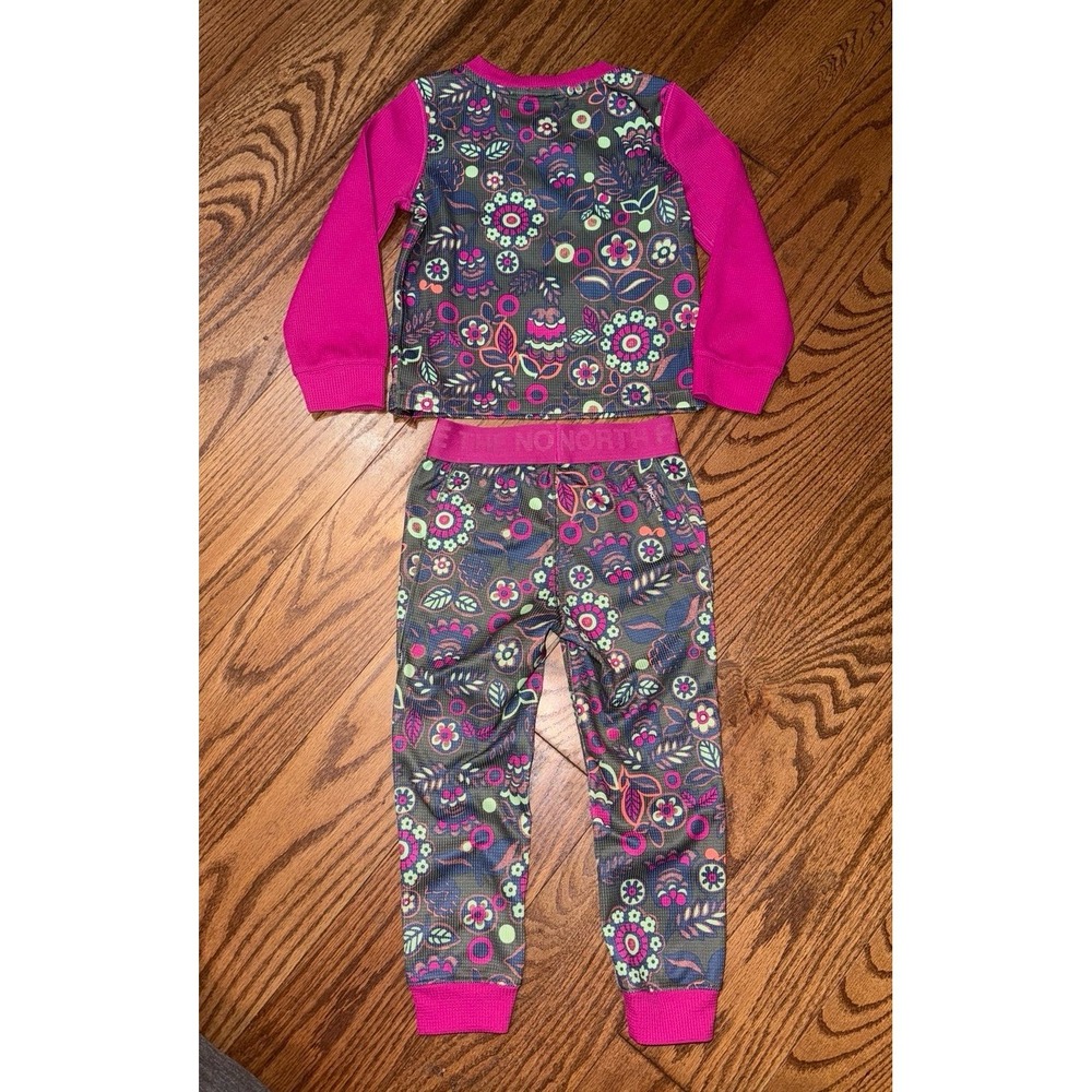 The north face waffle knit base layer girls set size 4t - Picture 3 of 4